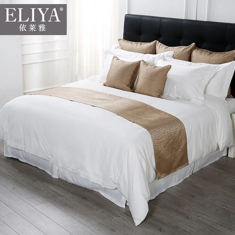 White Hotel Queen Bedsheet Set 1000 Tc ,Five Star Hotel King Bed Sheets 1000Tc 1