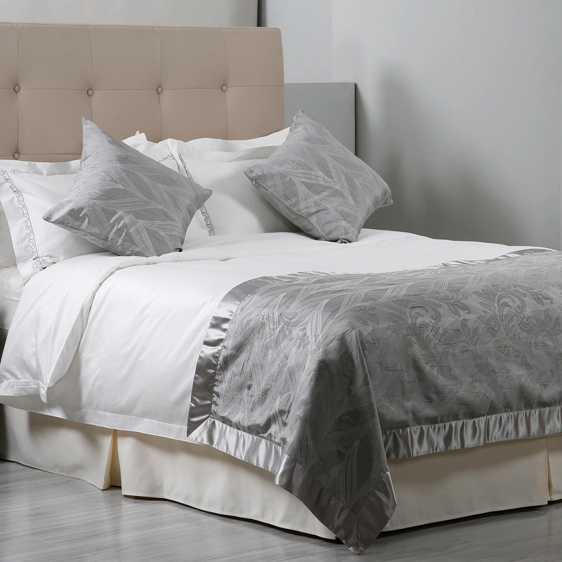 Wholesale 100% Cotton King Flat Sheets Sets 4 Pieces Hotel Plain White Bed Linen 1