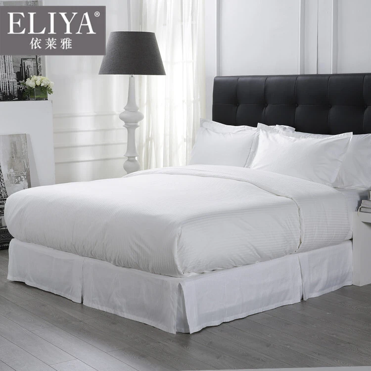 ELIYA 5 Star Hotel Linen Guangzhou 100% Cotton Wholesale Hotel Bedding Dubai Bed Sheet Set 1