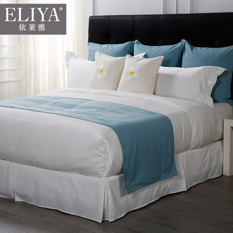 White Bed Sheets King Size Cotton Hotel Bedding Sheets And Pillow Case 1