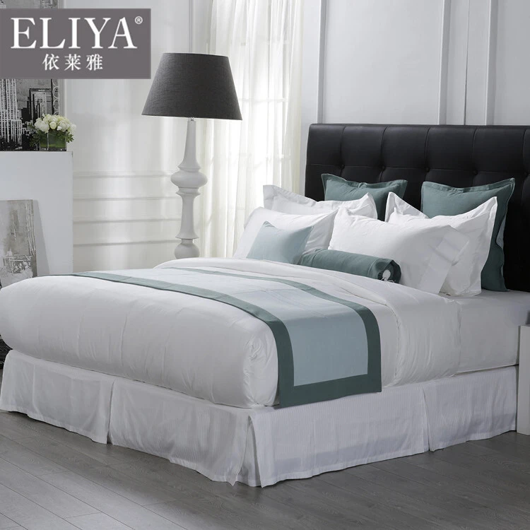 300 Thread White Organic 100 Cotton Fitted Bed Sheet Hotel Sheets Set 1