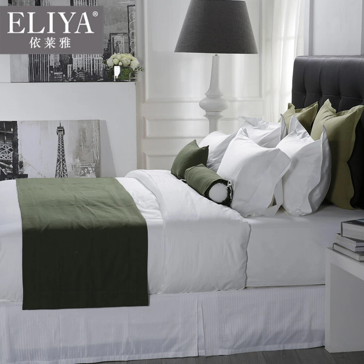 60s 300t sateen hotel linen for hotel/motel,high end hotel linens,white linen egyptian linen satin hotel bedding 1