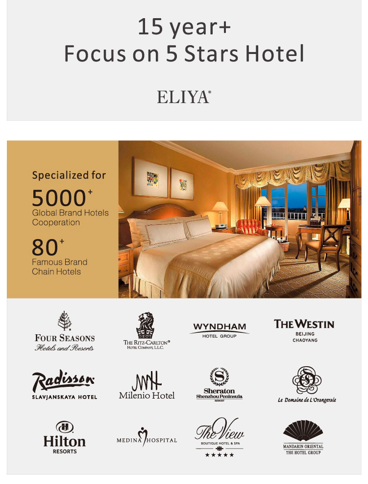ELIYA servicios de hotel desechables/suministros de hotel de lujo/conjunto de servicios de hotel de 5 estrellas 8