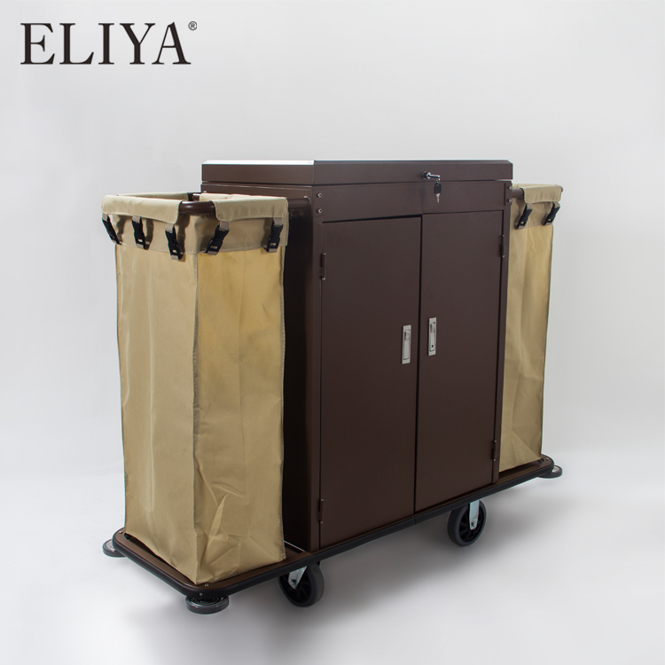 Luxury Hotel Laundry Trolley / Hotel Linen Trolley / Housekeeping Cart