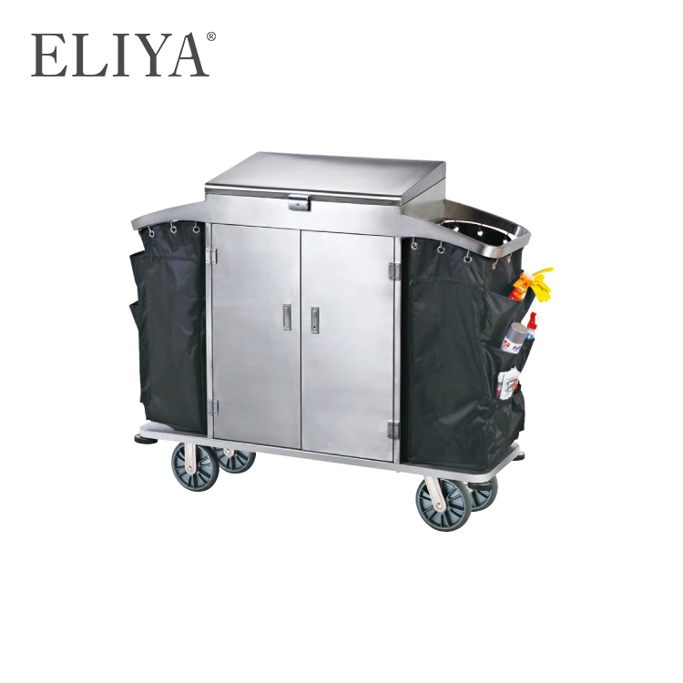 High Quality Equipment Used Housekeeping Hotel Cleaning Trolley Cart 1