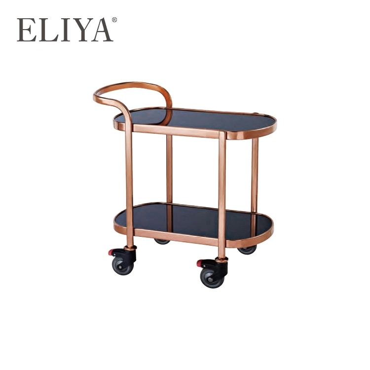 Hotel Restaurant Red Wine Hand Trolley Food Service Cart 1