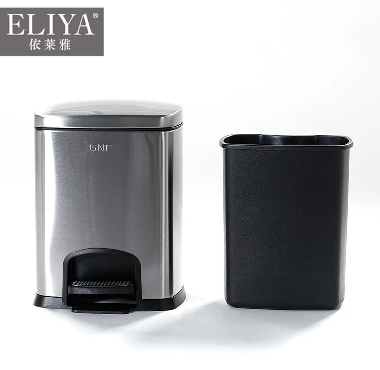 Stainless steel trash can for hotel room 1