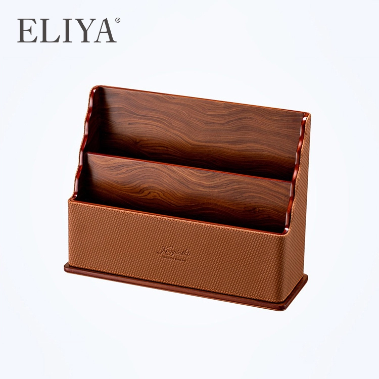 Hot Leather Magazine Rack For Hotel Use;Good Quality Newspaper Rack 1