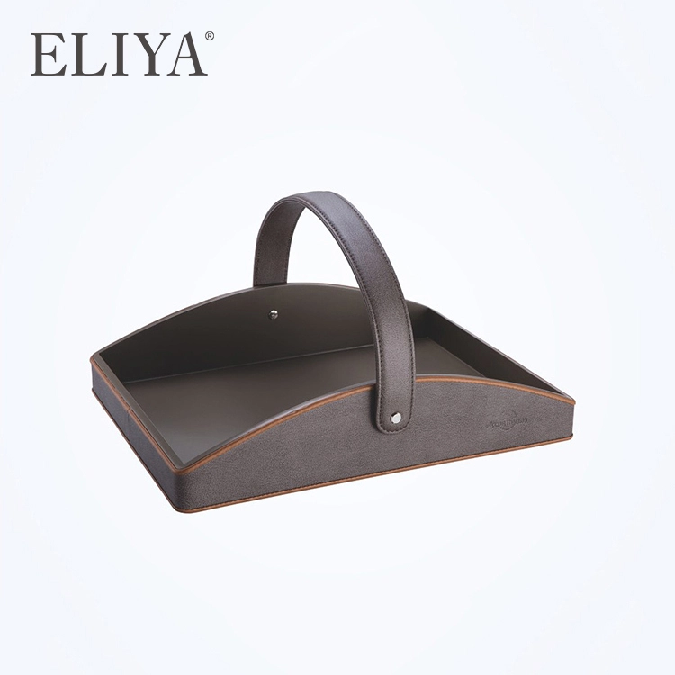 High Quality Customized Hotel Storage Basket Leather Shoe Tray 1
