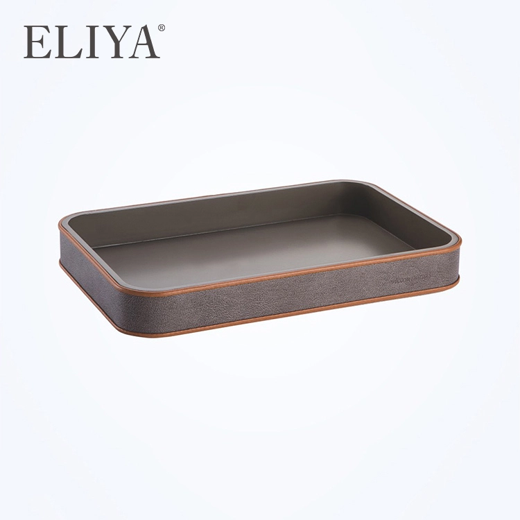 Luxury Guest Room Hospitality Amenities Set Leather Hotel Tray 1