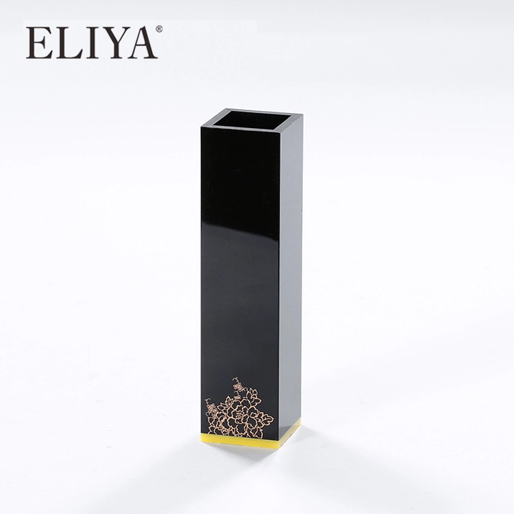 High Quality Whole Sale Modern Decoration Luxury Black Acrylic Hotel Vase 1