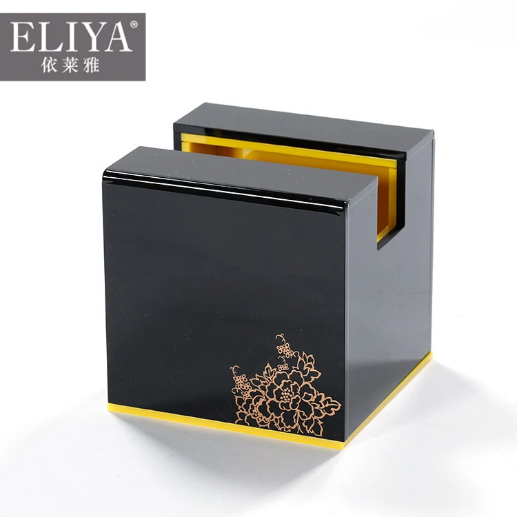 Wholesale fancy hotel paper hand tissue box black 1