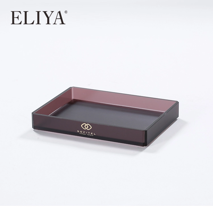 Luxury Bathroom Tray Set Custom Acrylic Hotel Amenities Boxes 1