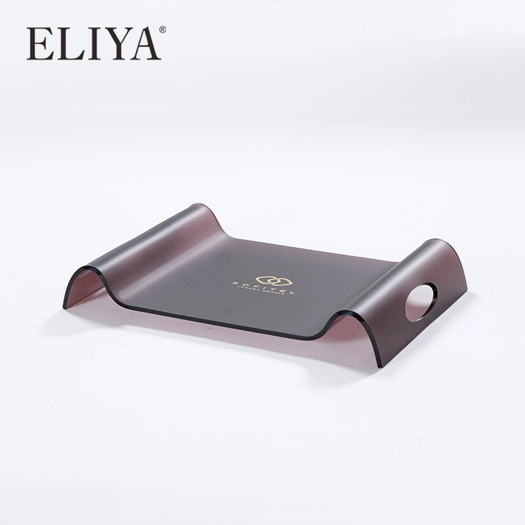 China Manufacturer High Quality Brown Acrylic Face Guest Towel Tray 1