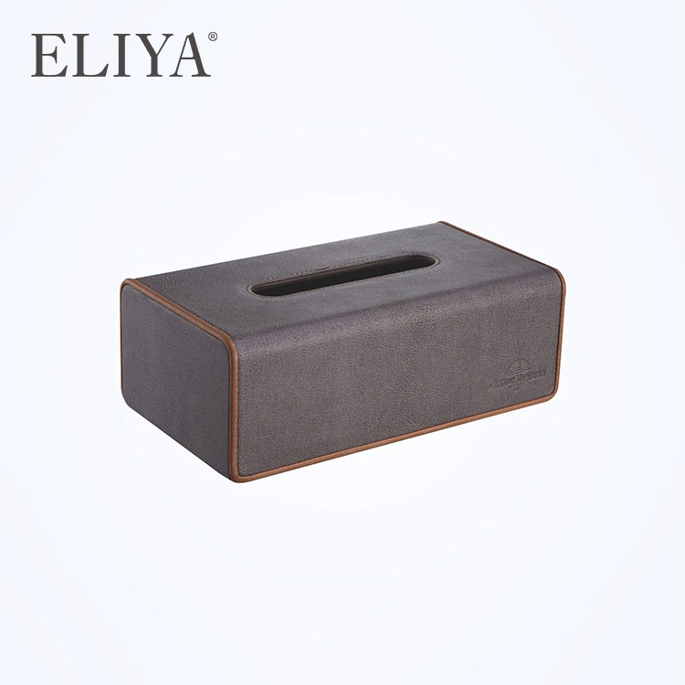 Golden Tulip Hotel Rectangle Mini Pu Leather Tissue Box With Logo 1