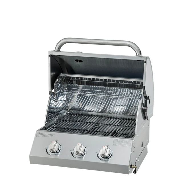 Factory Price 3 Burners Fast Food Shop Grill Built in Barbecue Gas Grill 1