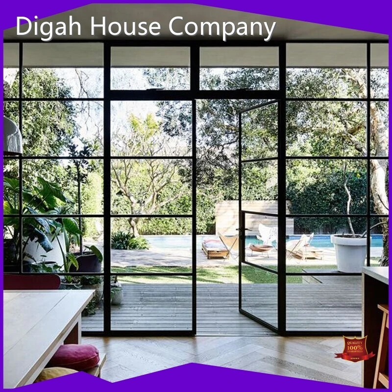 Digah Company Brand White/Black/Silver/Wood Grain/Customize Custom Aluminium Frame Swinging Grill Doors Factory 1