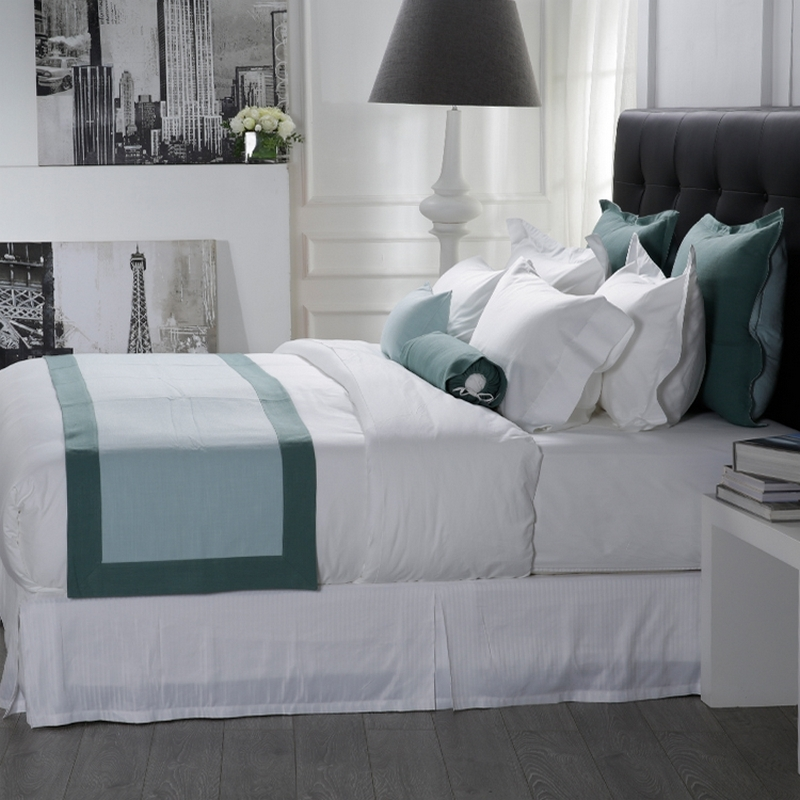 Drapeau de lit de luxe à motif gaufré Sateen, drap de lit de luxe | 100% coton égyptien 1