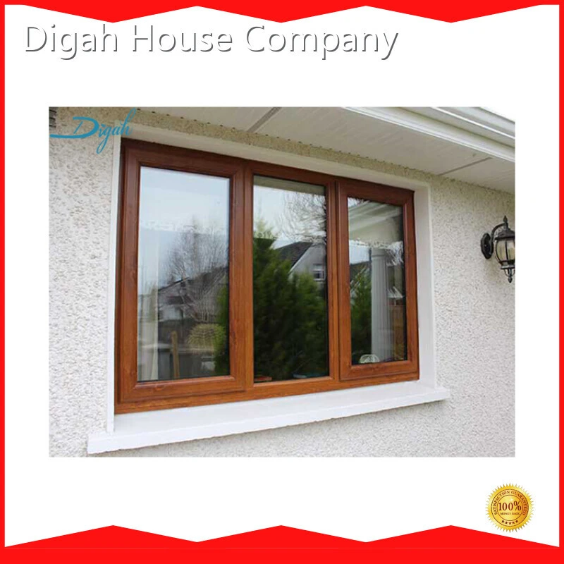 Aluminium Glazed Glass Windows Dark Brown Aluminium Frame Transparent Glass Windows Factory Prices For Sale 1
