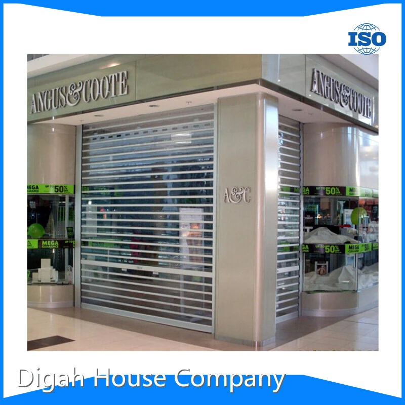 Commercial Roll Top Shutters  Clear Plastic Roller Up Doors Transparent Polycarbonate Rolling Shutter Door 1