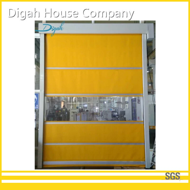 Auto High Speed Fast Shutter Door Safety Sensors Rapid Roll Up Doors With Clear View 1