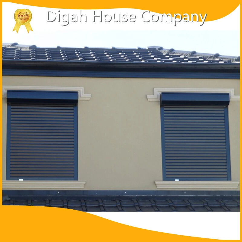 Customized Size Black Color Heat Insulated Automatic Aluminum Shutter Windows For Exterior 1