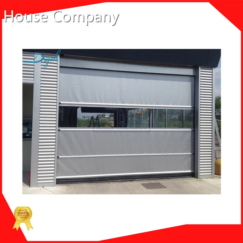 Internal High Speed Shutters Industrial Style Fast Rolling PVC Doors With Clear View 1