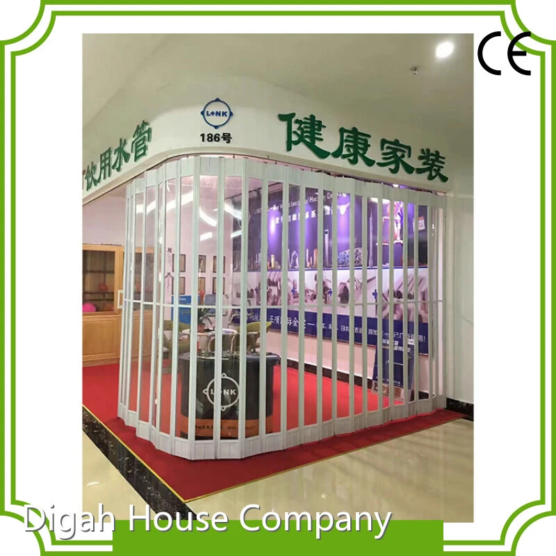 Shopping Center Polycarbonate Fold Door Mall Interior Storefront Crystal Plastic Folding Shutters 1