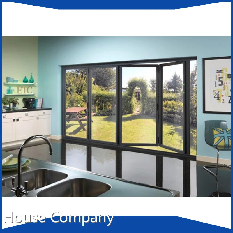 Customized Color Quality Guarantee Patio Internal Tempered Low E Glass Bifold Doors 1