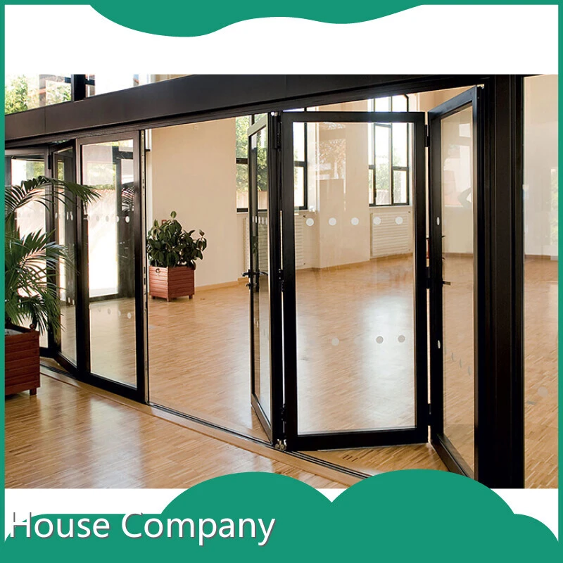 Quality Guarantee Customized Size Safe Tempered Glass Bifold Alumnium Doors Interior 1