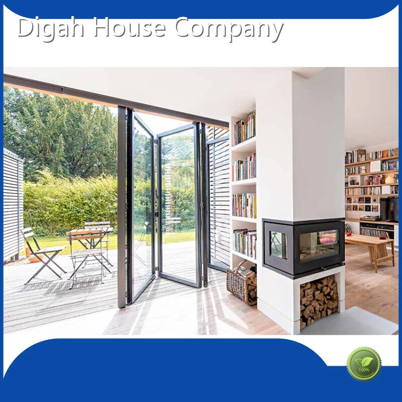 Simple Install Quality Guarantee Double Tempered Glass Folding Aluminum Veranda Bifold Doors 1