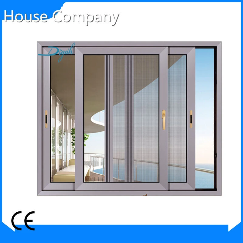 Custom Aluminium Color Slide Windows White Double Pane Sliding KItchen Windows 1