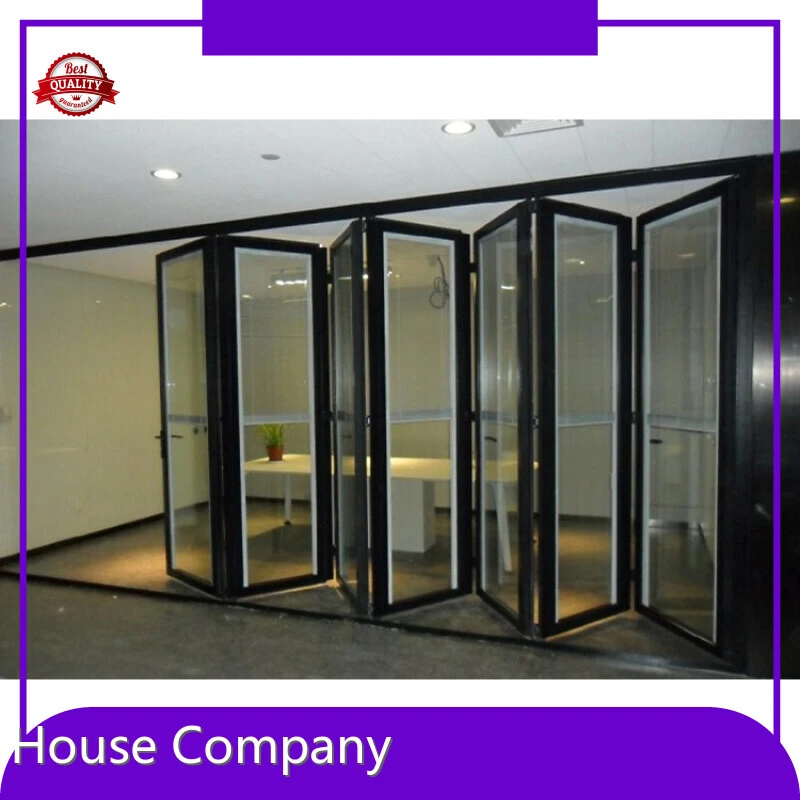 American Standard Weather Proof Customized Glass Sliding Aluminum Frame Folding Glass Door 1