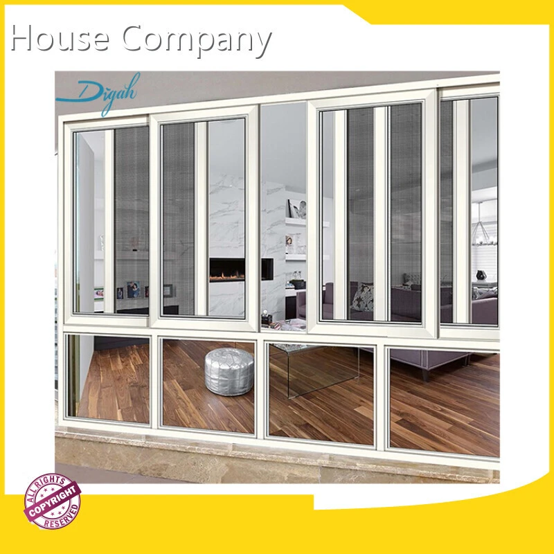 Framelss Glass Windows Modern Reflected or Custom Made Glass Double Sliding Window 1