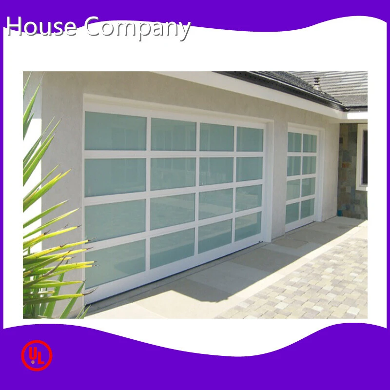 Customized Frosted Glass Garage Door Remote Control Aluminium Single Obscure Glass Garage Door 1