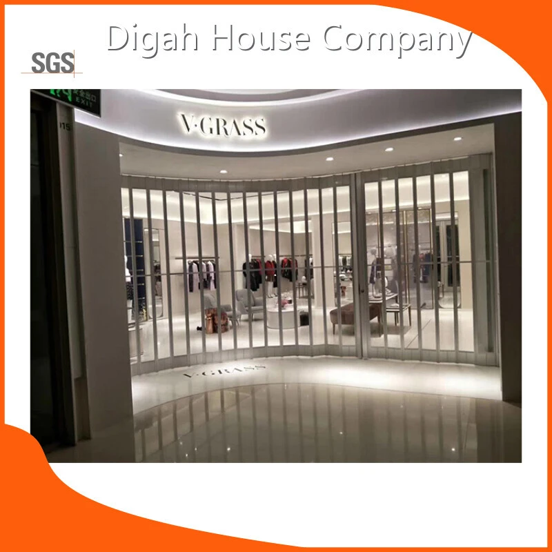 High Performance Plastic Folding Door Crystal Polycarbonate Concertina Bifold Doors 1