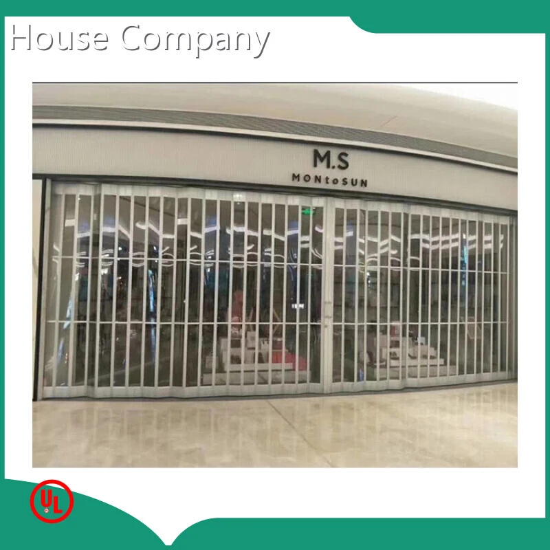 Custom Modern Bifold Shutters Shop Front Crystal Folding Doors 1