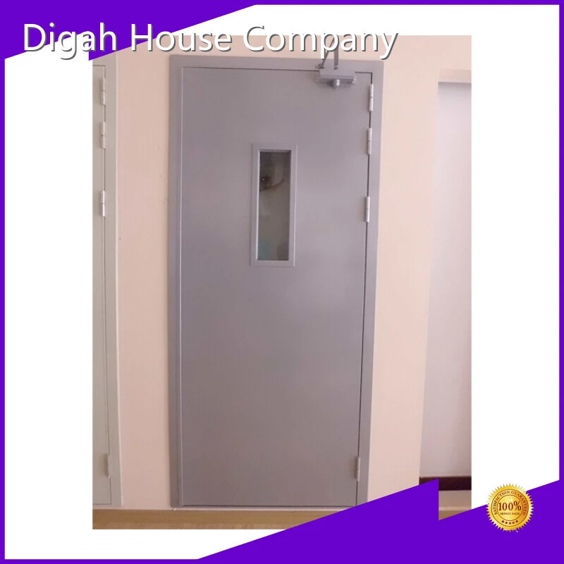 Fire Doors Internal Front Grey or Customized Colors Fire Rated Doors With View Windows 1