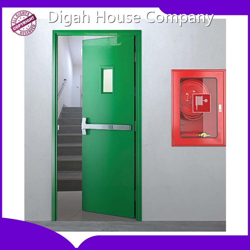 Fireproof Doors With Windows Internal Fire Rated Emergency Exit Door With Vision Panels 1