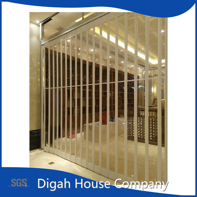 Crystal Shopping Mall Door Modern Store Front Polycarbonate Folding Shutter Doors 1