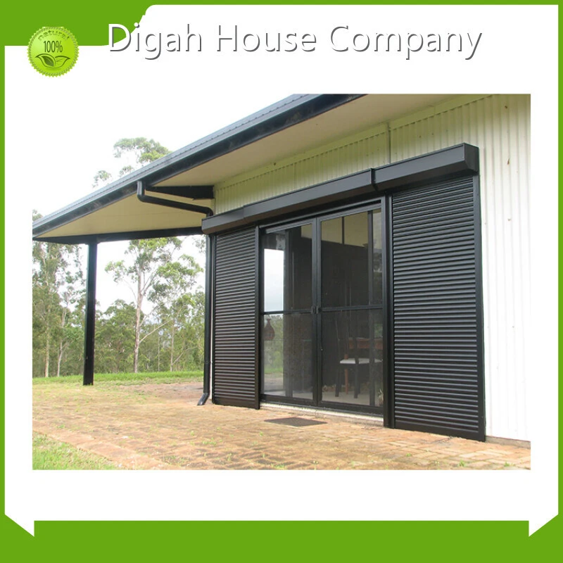 Black Aluminum Roller Shutters Automatic Home Insulated Roll Up Windows 1