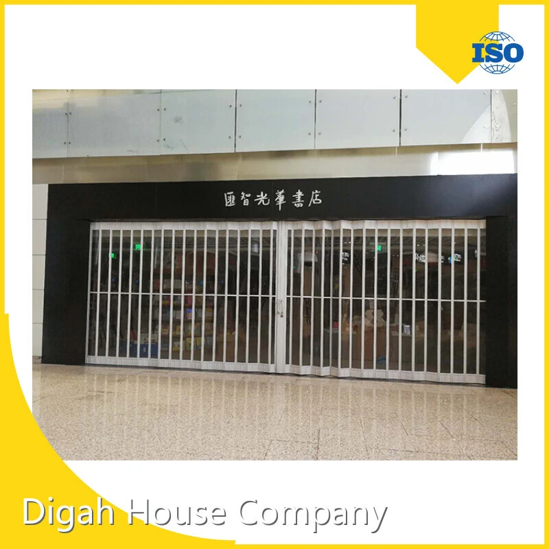 Shop Front Folding Plastic Doors Tranparent Polycarbonate Bifold Shutter Door 1