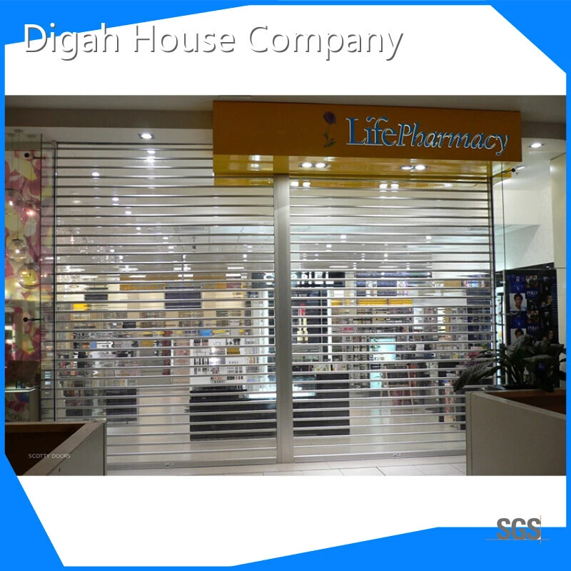 Popular Electric Shop Roller Shutters Polycarbonate Roll Down Doors Tranparent Straingt Type Plastic Rolling Shutter Doors 1