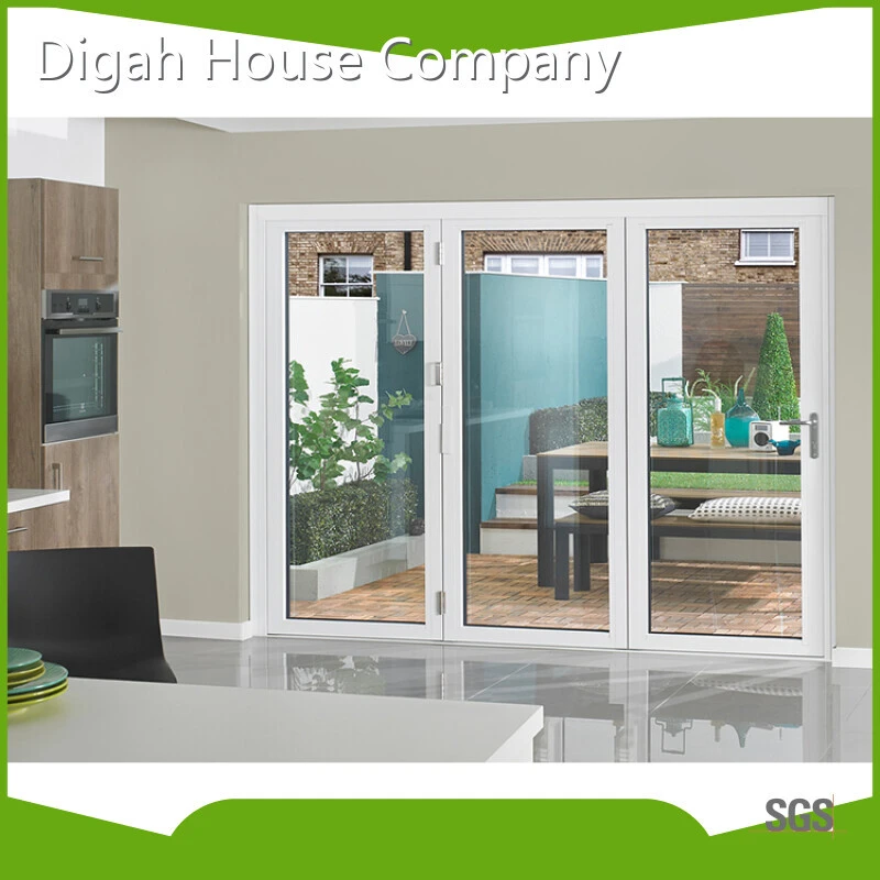 Modern Design Customized Color White Heat Insulation Bifold Doors Aluminium Folding Patio 1