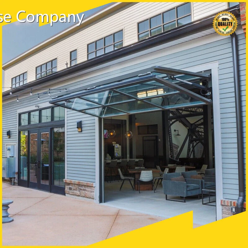 Residential Vertical Bifold Garage Doors Full View Folding Overhead Door 1