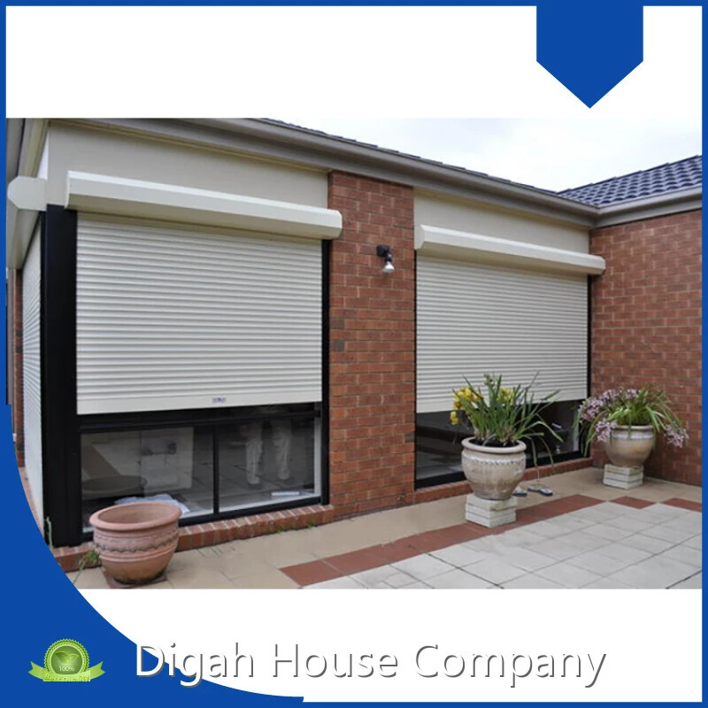 Customized Size White Color Heat Insulated Electric Motorized Roller Aluminum Shutter Windows For Veranda 1