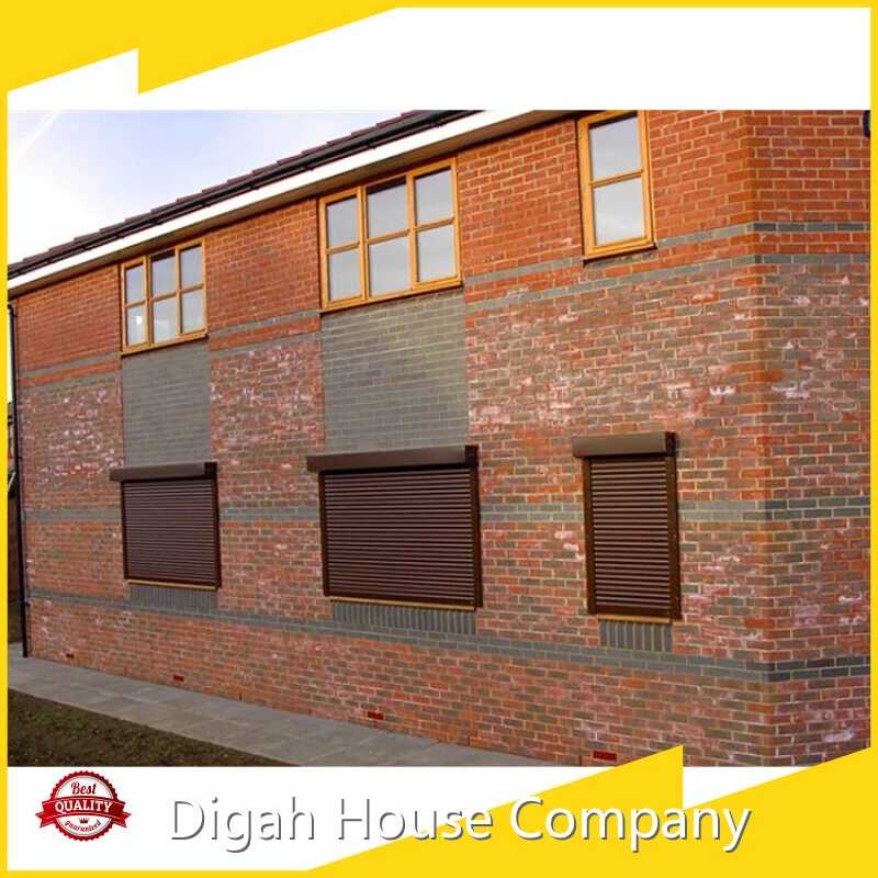 Long Life Time Customized Color Brown Heat Insulated Remote Control Rolling Shutters For Window Aluminum 1