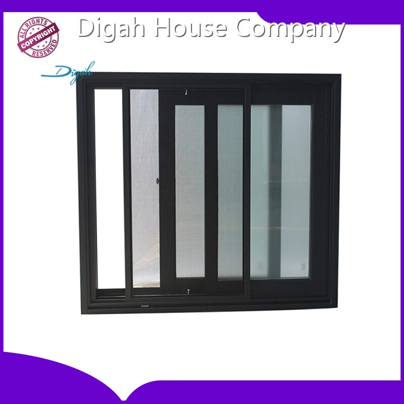 Exterior Glass Windows Wholesale Black or Custom Colors Aluminum Frame Glass Sliding Window 1