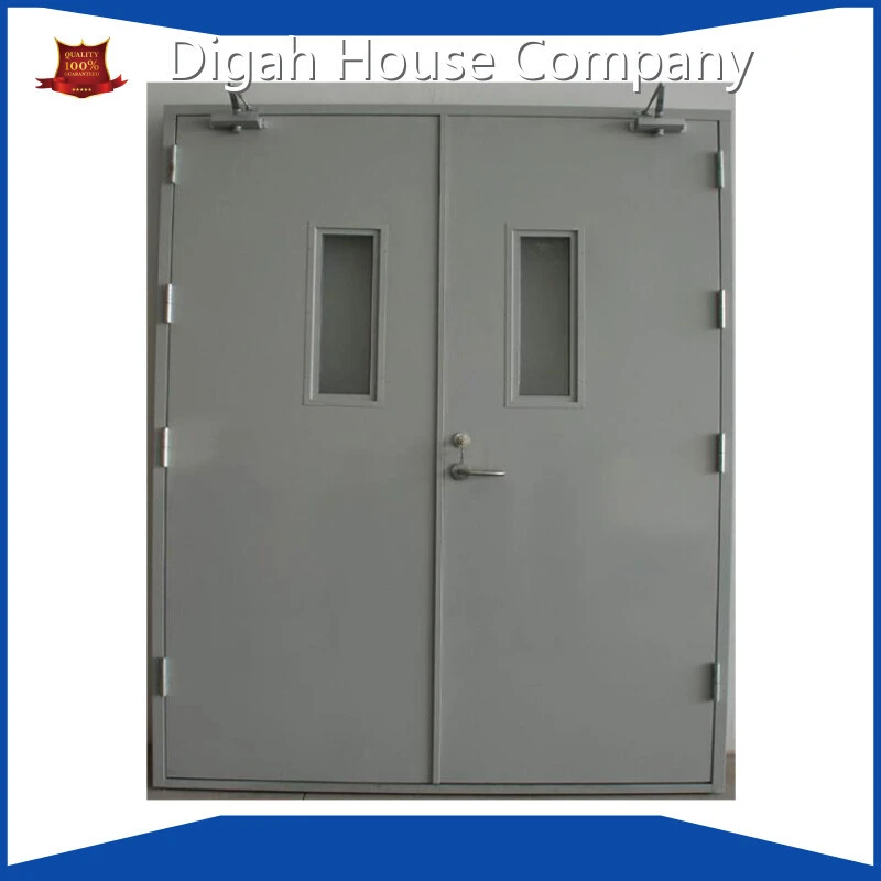 Fire Rated Garage Entry Door With Visional Glass Window Complete Commercial Emergency Exit Doors 1