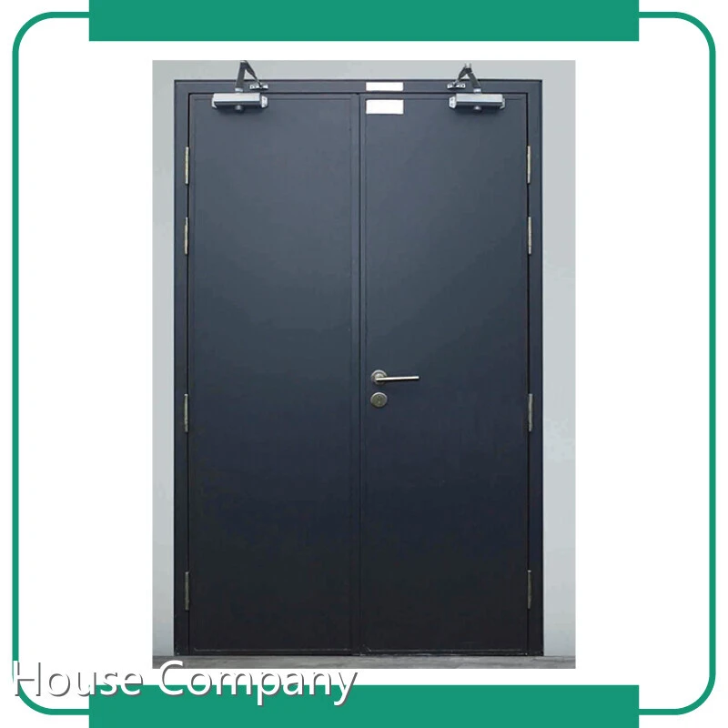 Fire Fighting Access Metal Doors Interior Double Leaf Custom 90 Minute Fireproof Flush Door 1
